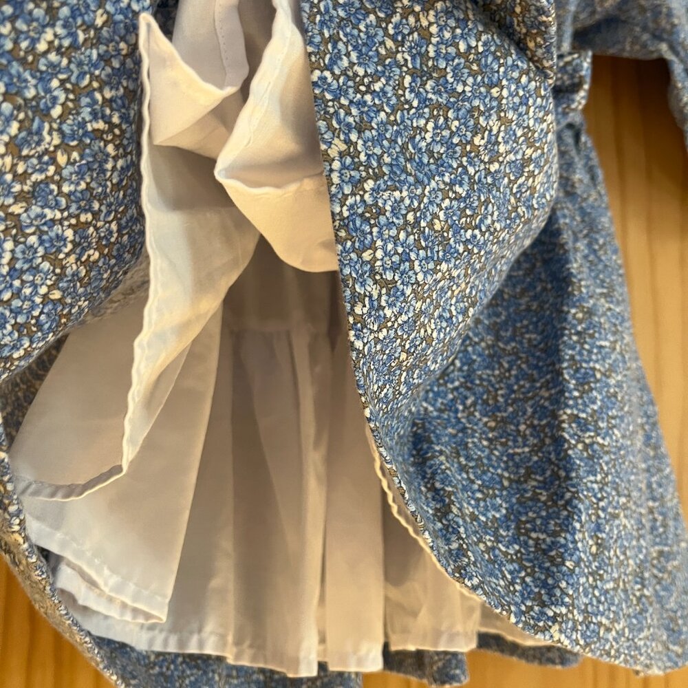 Blue Flower Smock Easter Dress - Picture 3 of 4